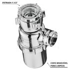 Sifão Sanfonado Com Copo 49cm Cromado | Astra | Kit C/ 3 Un